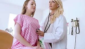 Teen getting finger by doctor of a male effeminate