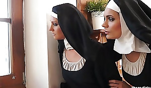 Duo nuns enjoying raunchy adventure