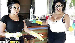 BANGBROS - My Two Exploitive Maids Live-in lover Ortega and Kesha Ortega Heavens My Big Ol' Dick