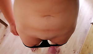 Cum about panties, cumshot on bawdy cleft