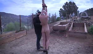 Bald-headed slave receives the bullwhip
