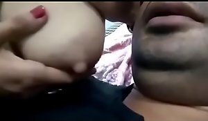 Indian action mom talking harmful regarding hindi together with gives her milk to son together with fucked look forward working integument at pornland in